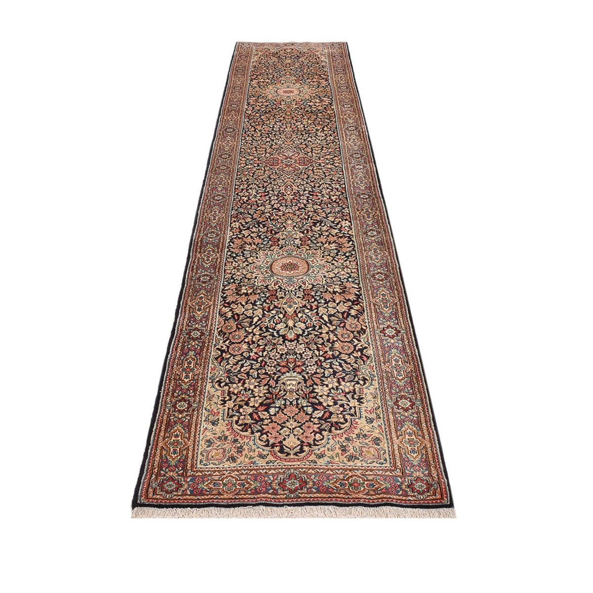 Tapis de couloir Tapis persan - Royal - 420 x 83 cm - beige foncé