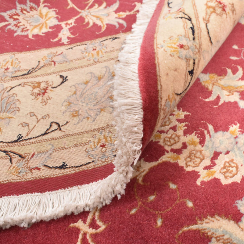 Tapis persan - Tabriz - Royal ronde  - 200 x 200 cm - rouge