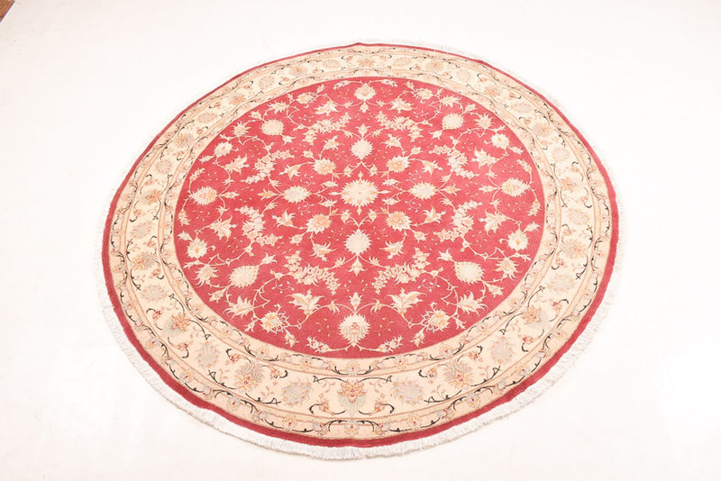 Tapis persan - Tabriz - Royal ronde  - 200 x 200 cm - rouge