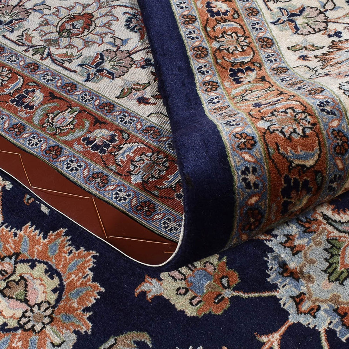 Tapis persan - Classique - Royal - 388 x 295 cm - bleu foncé