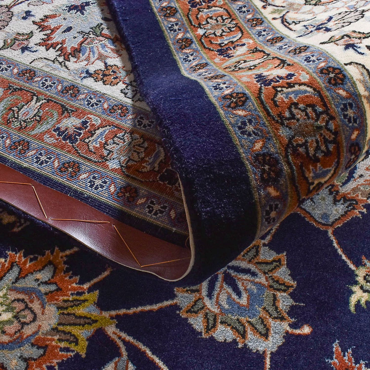 Tapis persan - Classique - 387 x 290 cm - bleu foncé