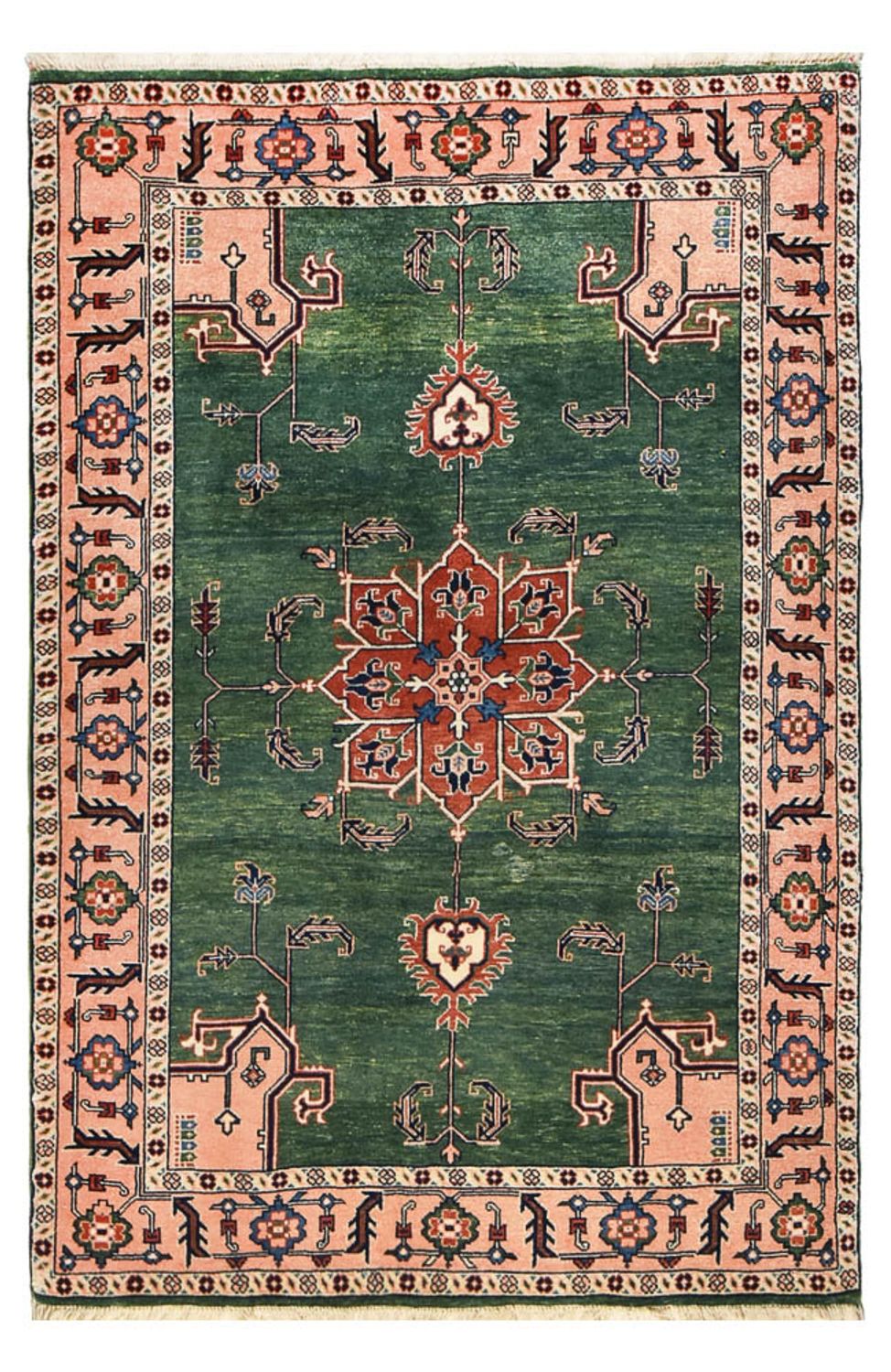 Tapis persan - Nomadic - 224 x 143 cm - vert