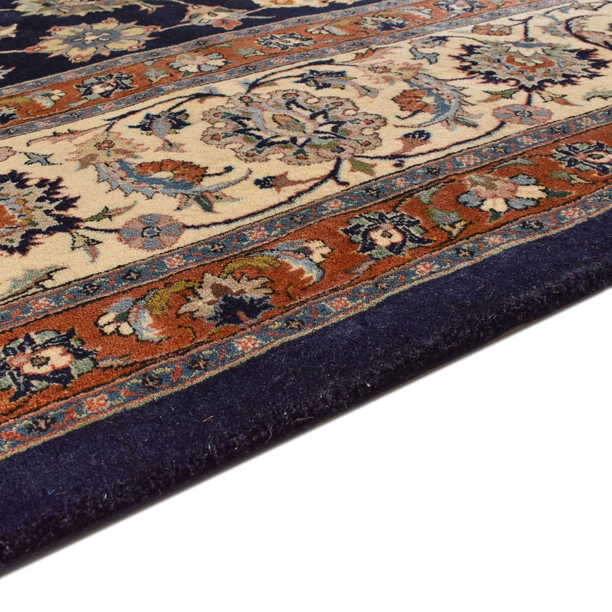 Tapis persan - Classique - Royal - 394 x 304 cm - bleu foncé