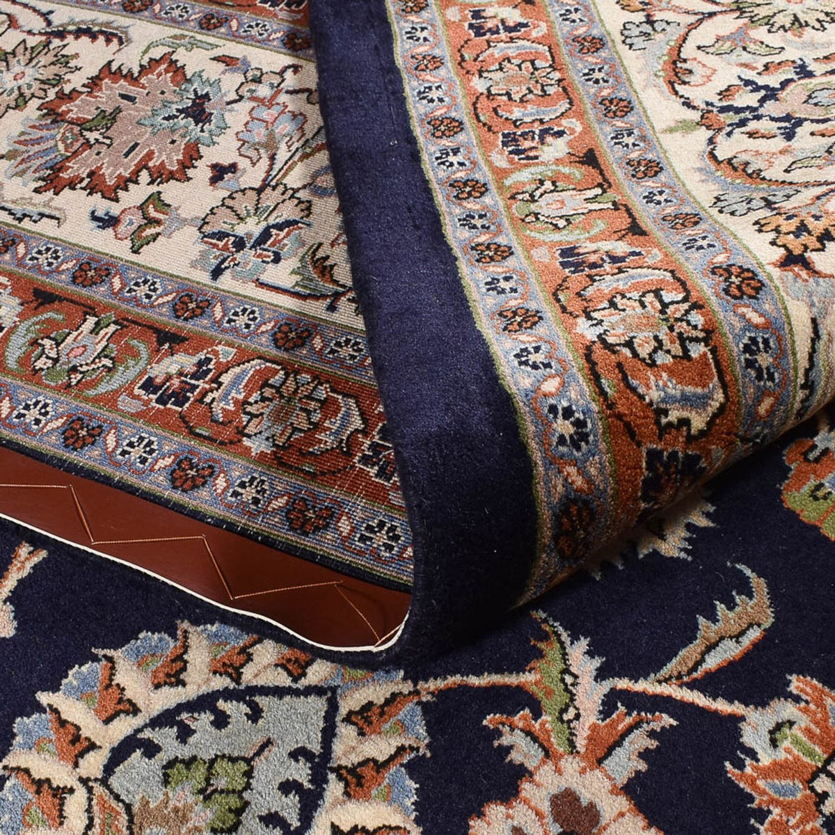 Tapis persan - Classique - Royal - 377 x 298 cm - bleu foncé