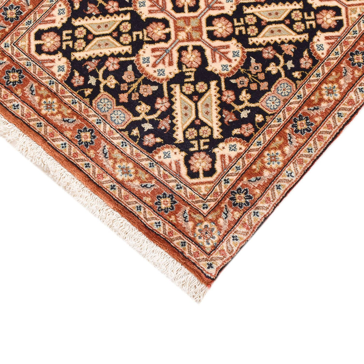 Tapis de couloir Tapis persan - Ghom - Royal - 197 x 51 cm - beige foncé