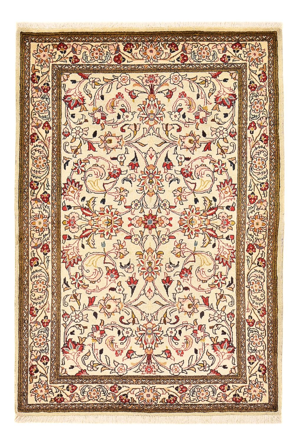 Tapis persan - Ghom - 156 x 106 cm - crème