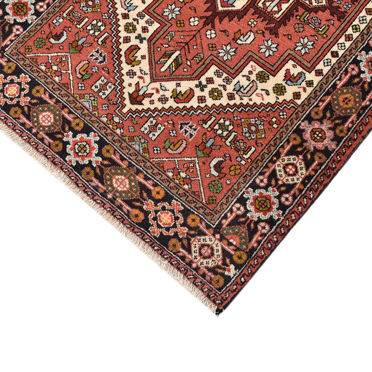 Tapis persan - Nomadic - 123 x 73 cm - rouge clair