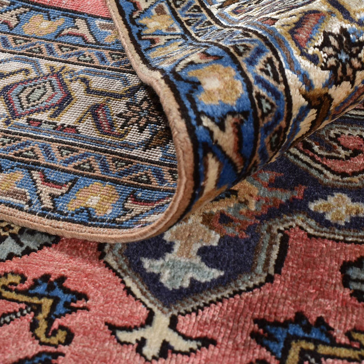 Tapis persan - Nomadic - 196 x 133 cm - rouge clair