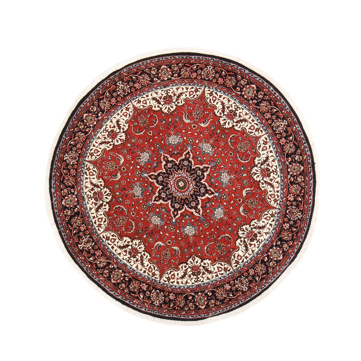 Tapis persan - Bidjar ronde  - 150 x 150 cm - rouge