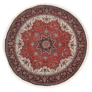 Tapis persan - Bidjar ronde  - 150 x 150 cm - rouge