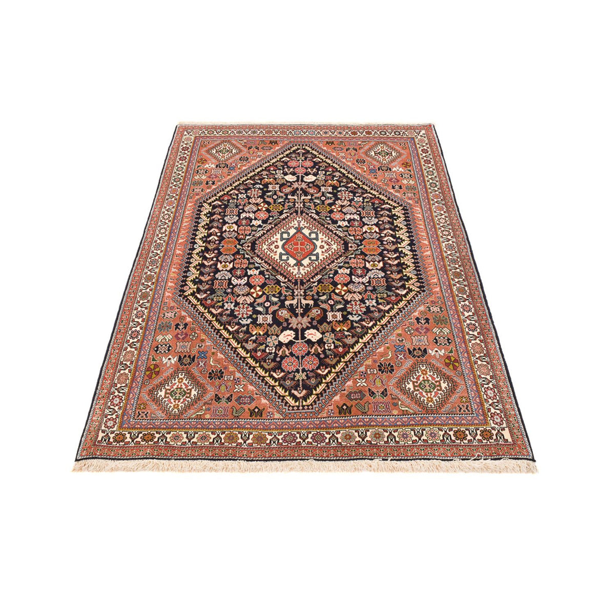Tapis Gabbeh - Persan Kashkuli - 207 x 130 cm - bleu foncé