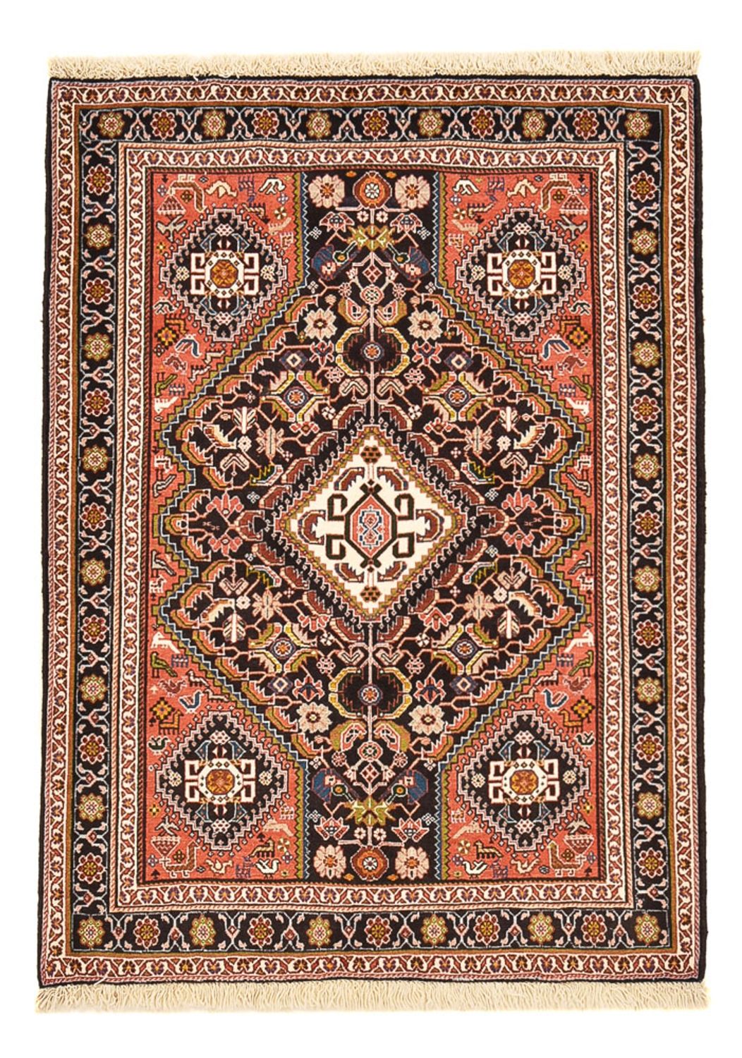 Tapis Gabbeh - Persan Kashkuli - 158 x 110 cm - rouge clair