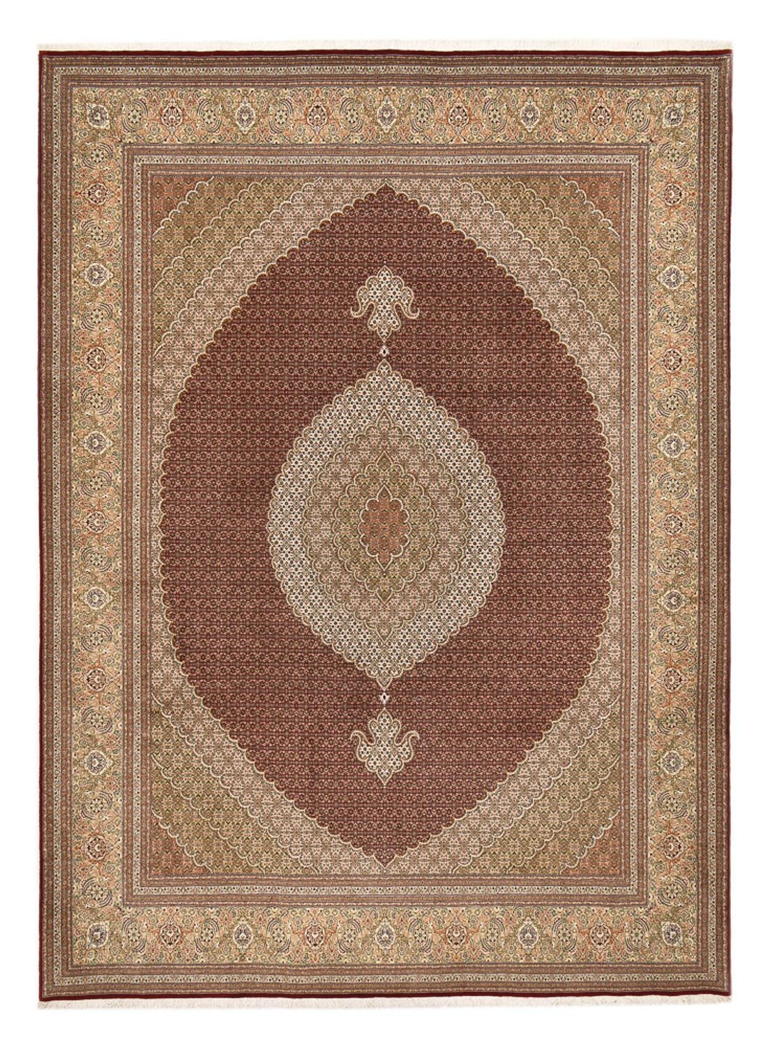 Tapis persan - Tabriz - Royal - 407 x 301 cm - beige foncé