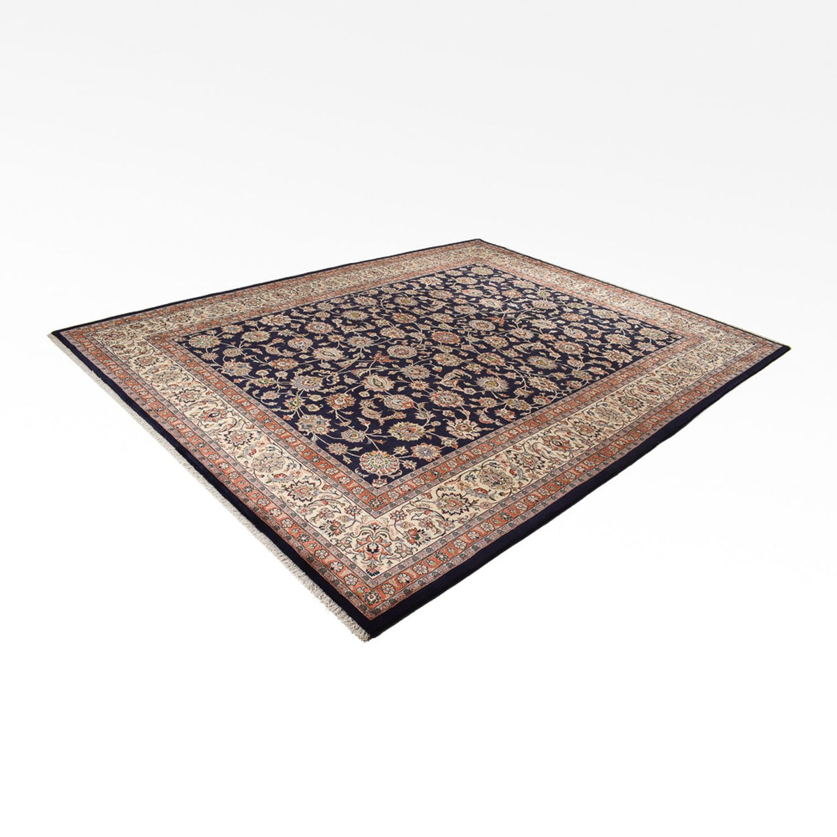 Tapis persan - Classique - Royal - 388 x 300 cm - bleu foncé