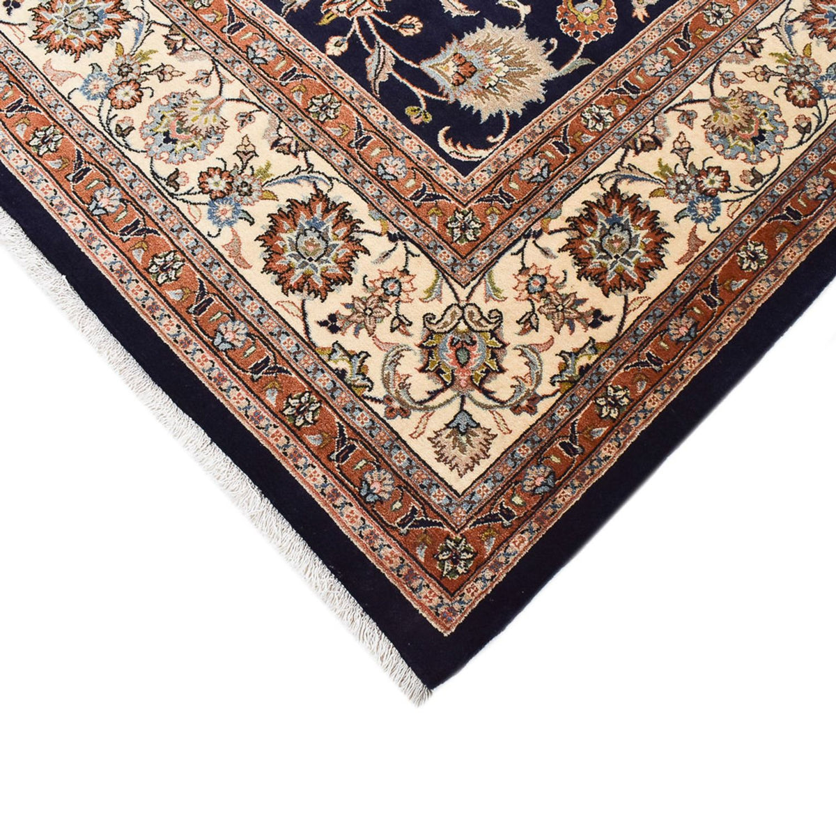 Tapis persan - Classique - Royal - 349 x 248 cm - bleu foncé