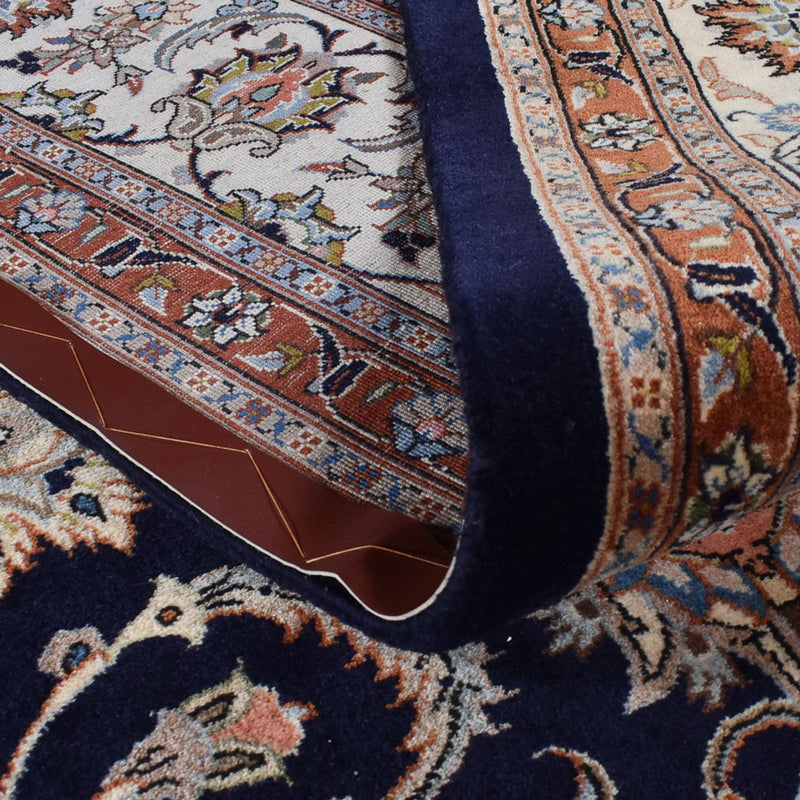 Tapis persan - Classique - Royal - 349 x 248 cm - bleu foncé