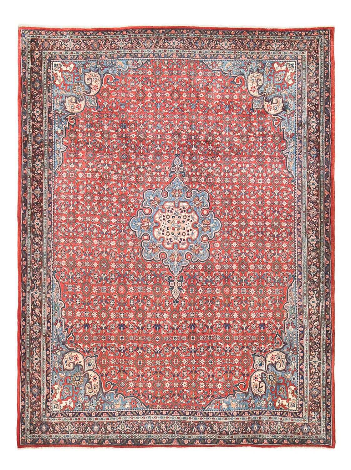 Tapis persan - Bidjar - 300 x 221 cm - rouge clair