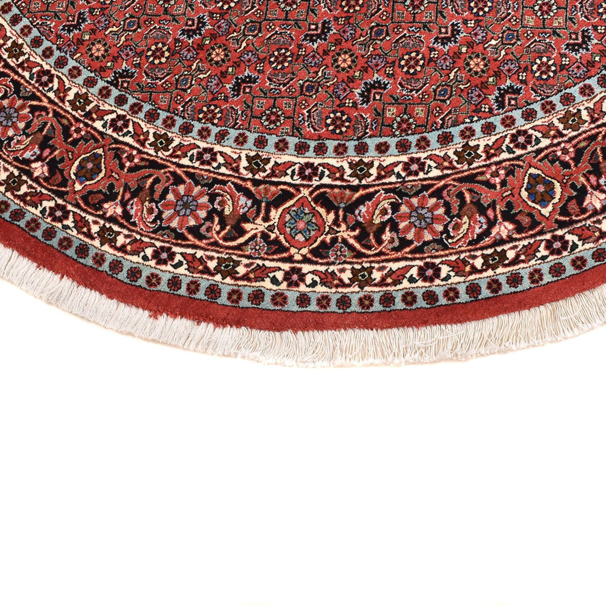 Tapis persan - Bidjar ronde  - 150 x 150 cm - rouge foncé