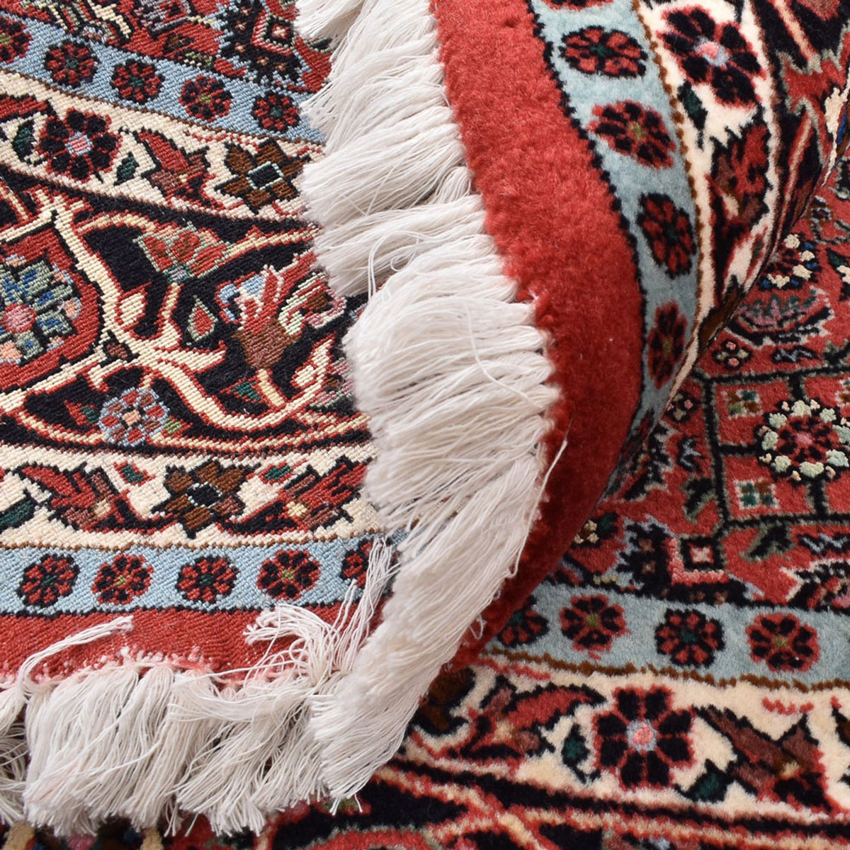 Tapis persan - Bidjar ronde  - 150 x 150 cm - rouge foncé