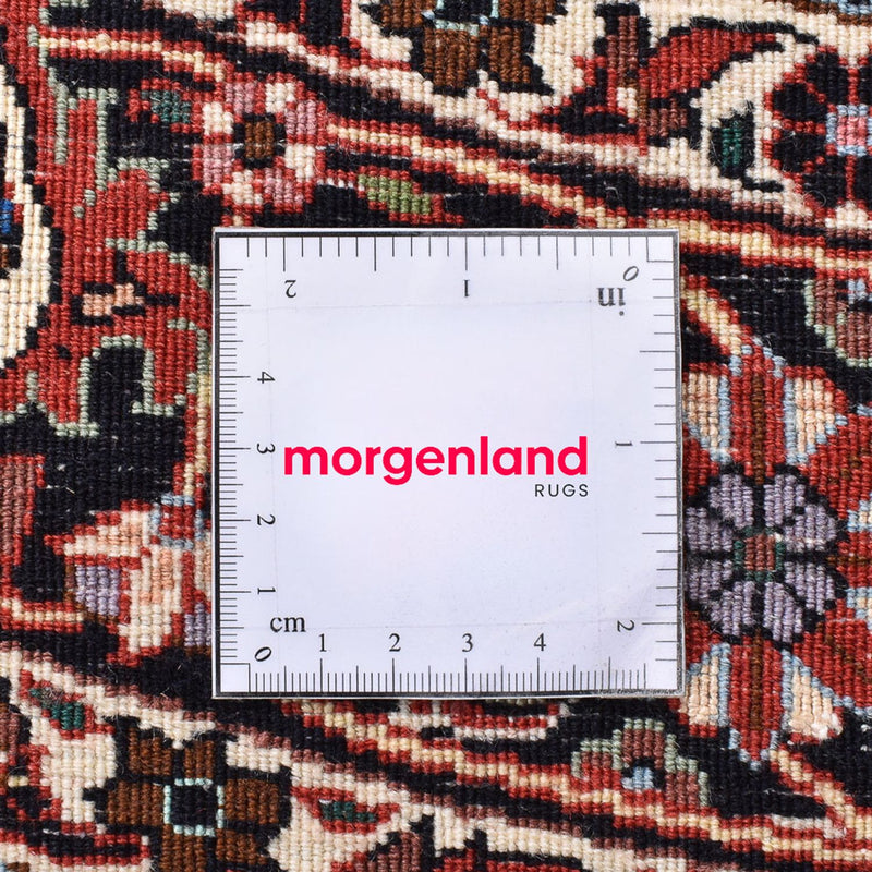 Tapis persan - Bidjar ronde  - 150 x 150 cm - rouge foncé