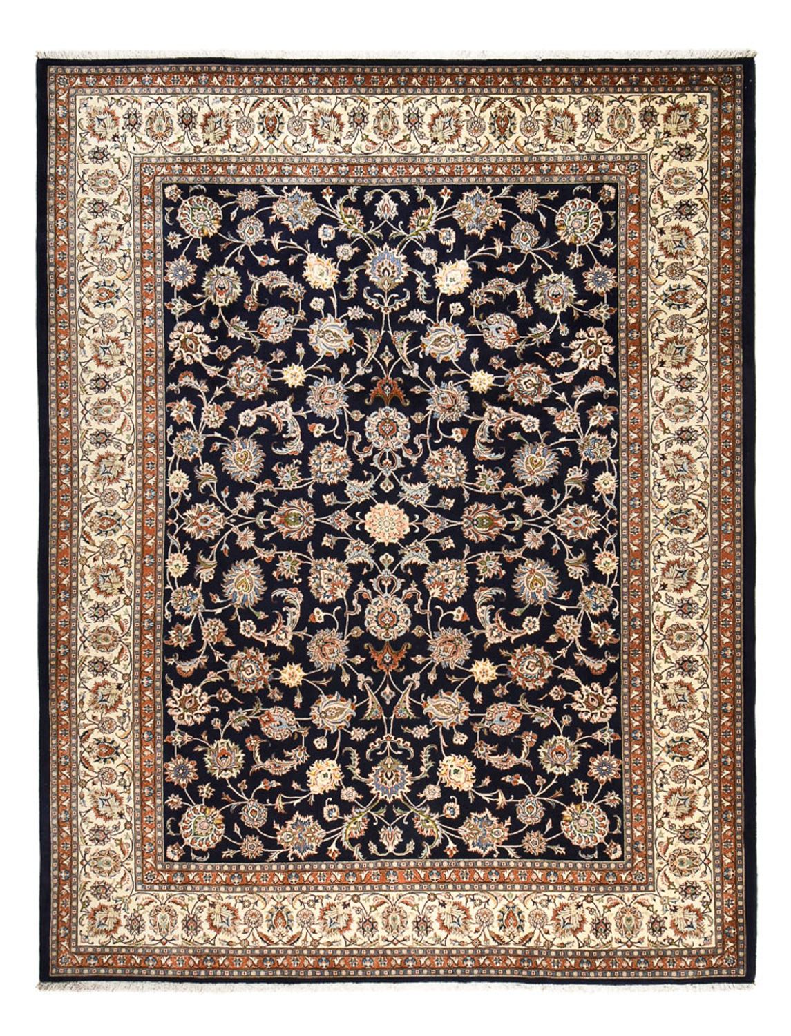 Tapis persan - Classique - Royal - 390 x 297 cm - bleu foncé