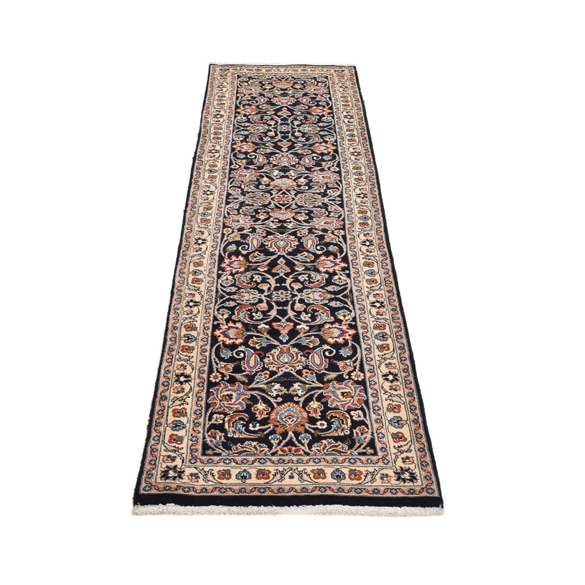 Tapis de couloir Tapis persan - Classique - 298 x 75 cm - bleu foncé