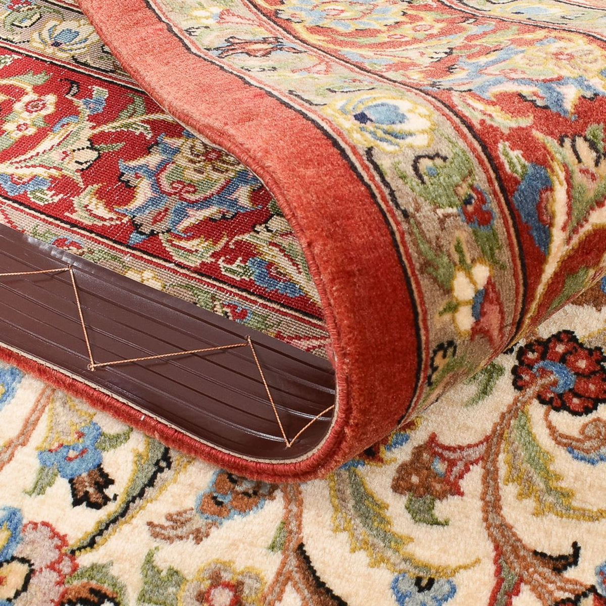 Tapis persan - Ghom - Royal - 162 x 109 cm - beige