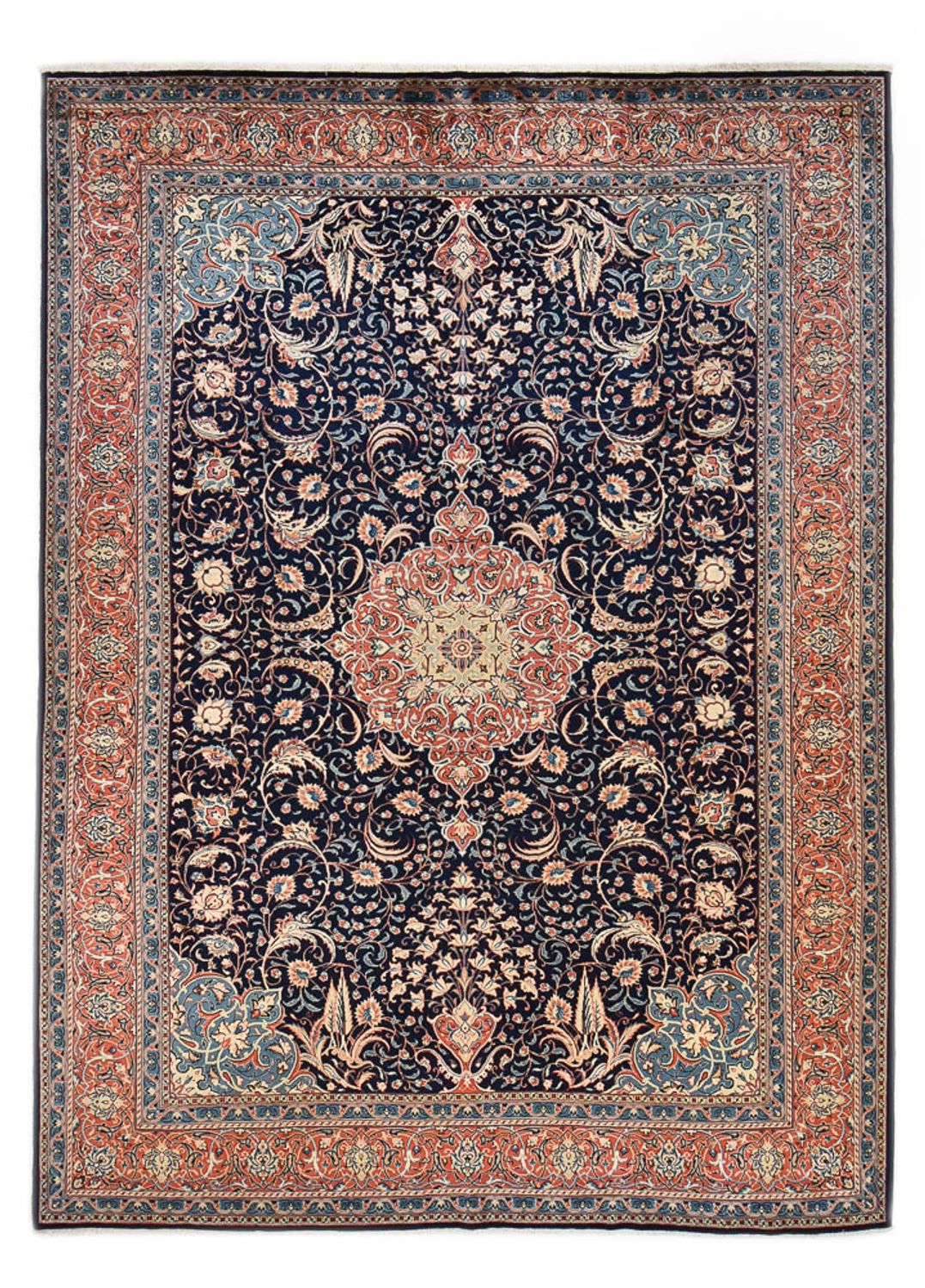 Tapis persan - Classique - 400 x 281 cm - bleu foncé
