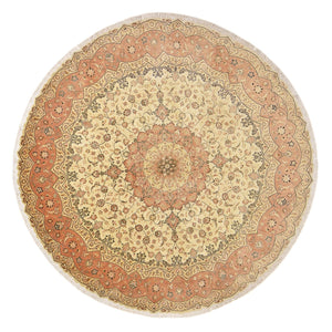 Tapis persan - Tabriz - Premium ronde  - 310 x 310 cm - beige