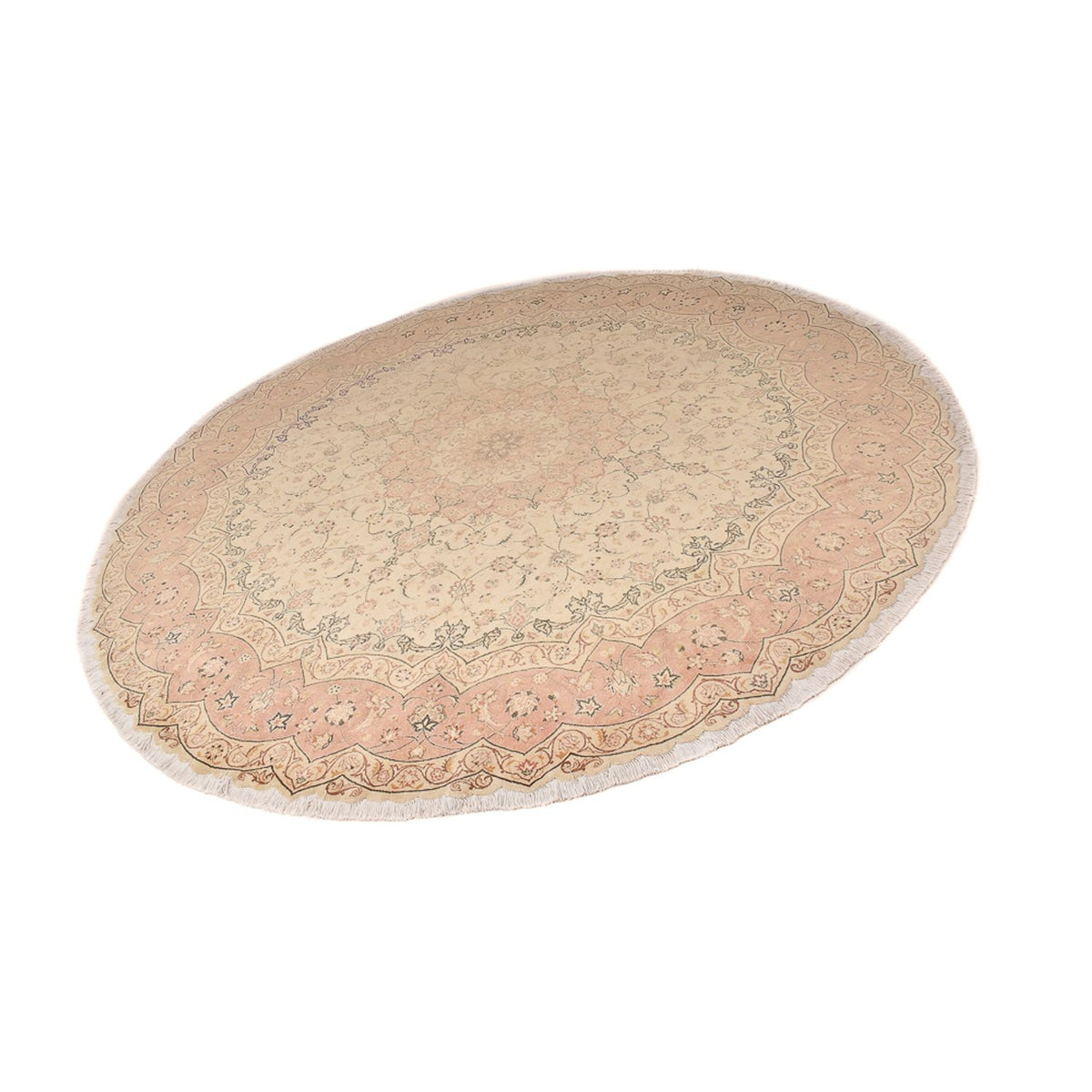 Tapis persan - Tabriz - Premium ronde  - 310 x 310 cm - beige