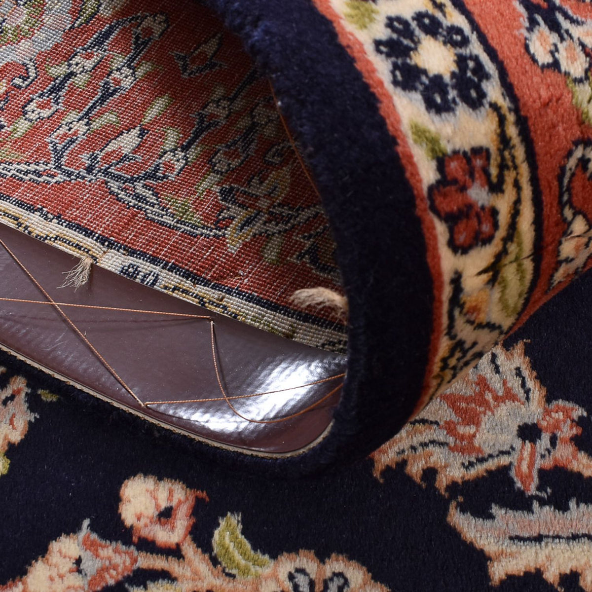 Tapis persan - Classique - 203 x 142 cm - bleu foncé