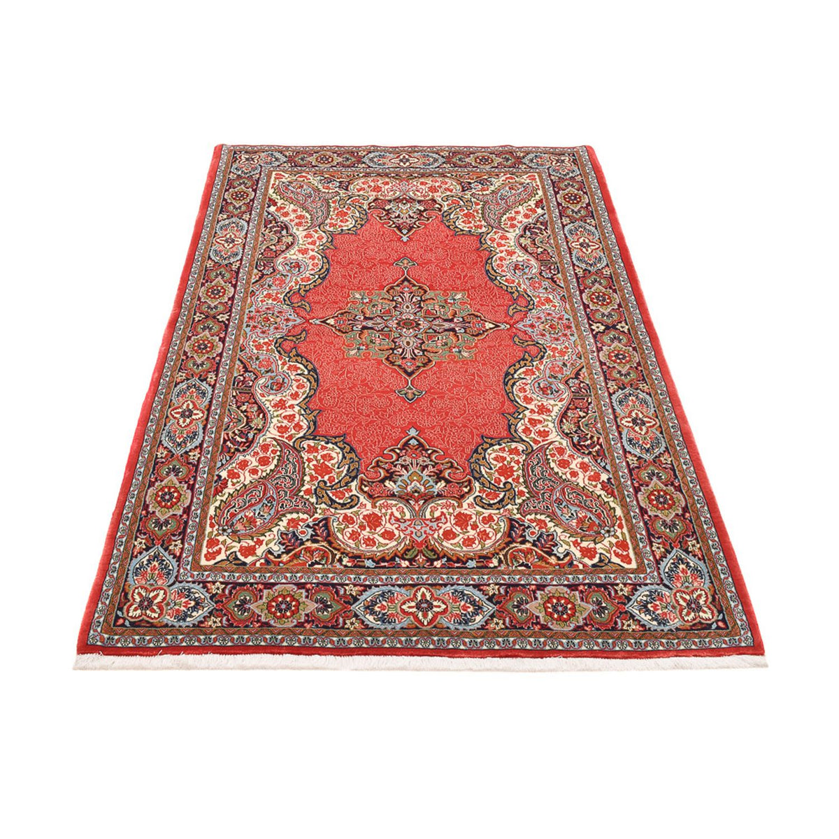 Tapis persan - Ghom - Royal - 205 x 132 cm - rouge