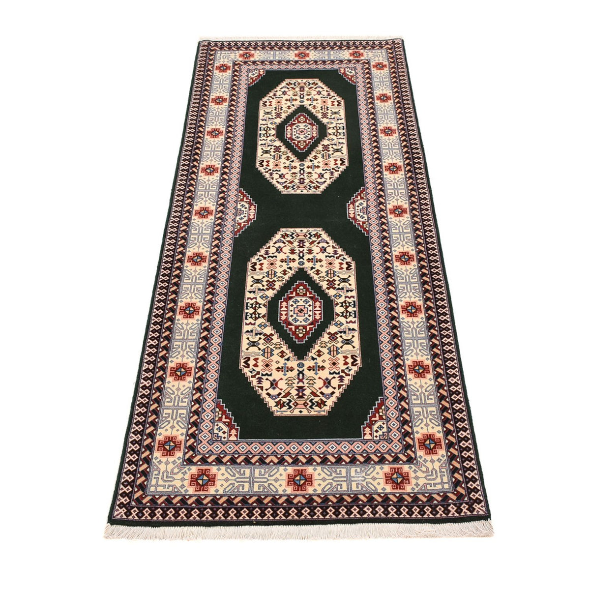 Tapis de couloir Tapis persan - Tabriz - Royal - 202 x 74 cm - bleu foncé