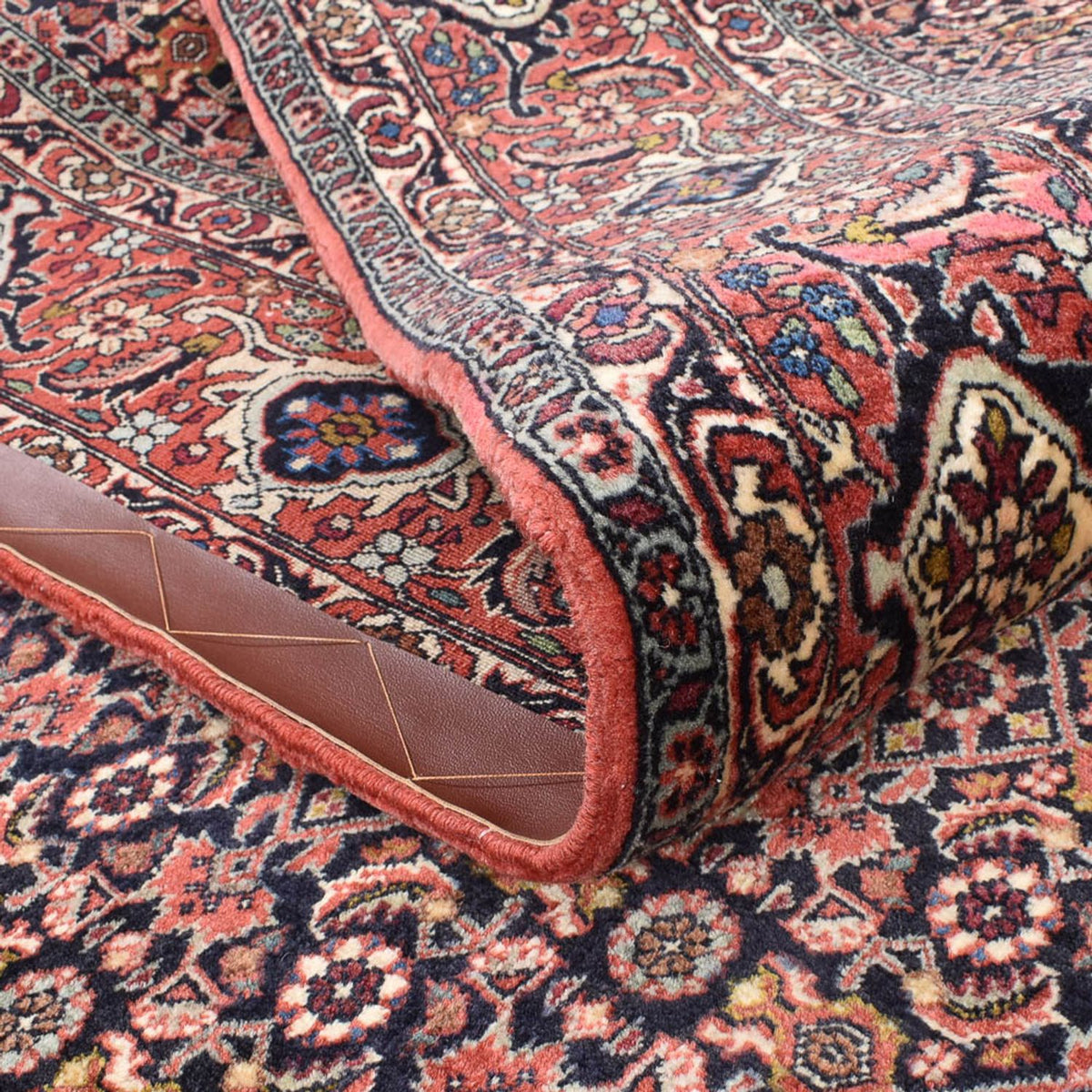 Tapis persan - Bidjar carré - 204 x 203 cm - rouille