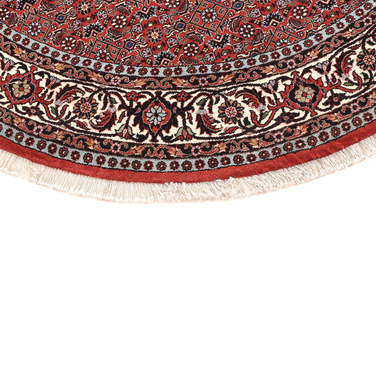 Tapis persan - Bidjar ronde  - 150 x 150 cm - rouge foncé