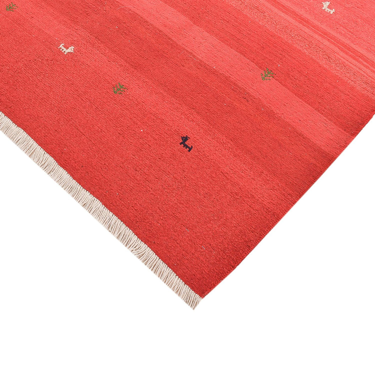 Tapis Gabbeh - Persan - 227 x 174 cm - rouge