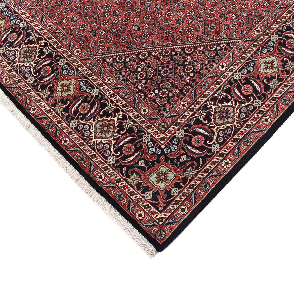 Tapis persan - Bidjar - 303 x 201 cm - rouge bordeaux