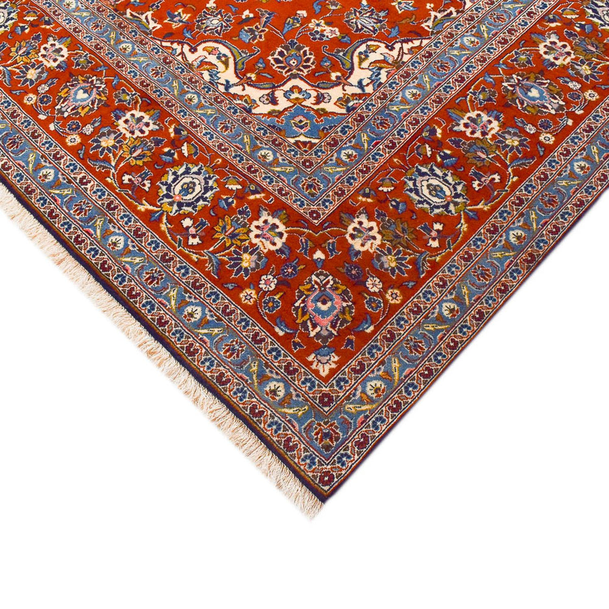 Tapis persan - Keshan - 350 x 255 cm - bleu foncé