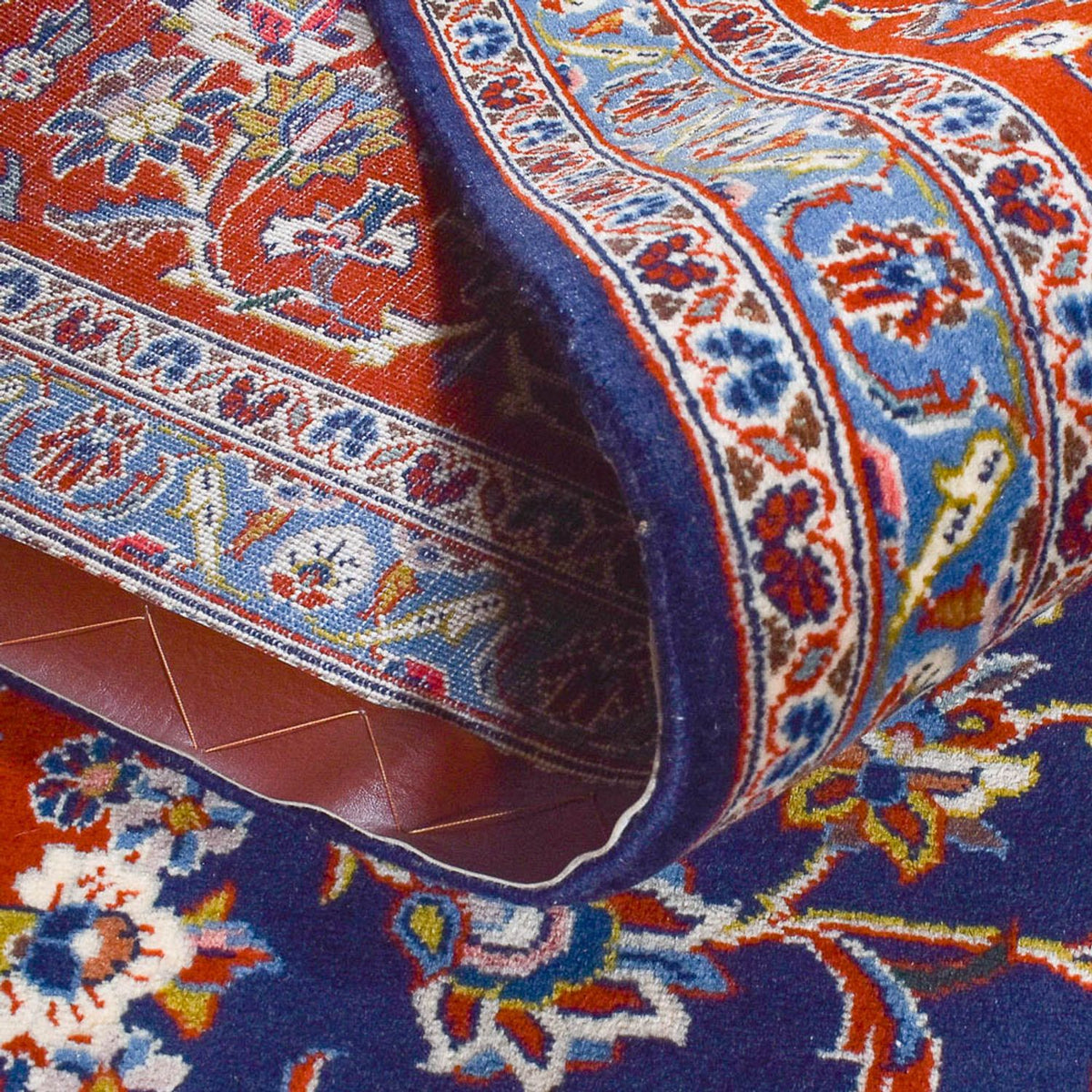 Tapis persan - Keshan - 350 x 255 cm - bleu foncé