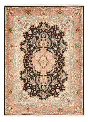 Tapis persan - Tabriz - Royal - 210 x 151 cm - bleu foncé