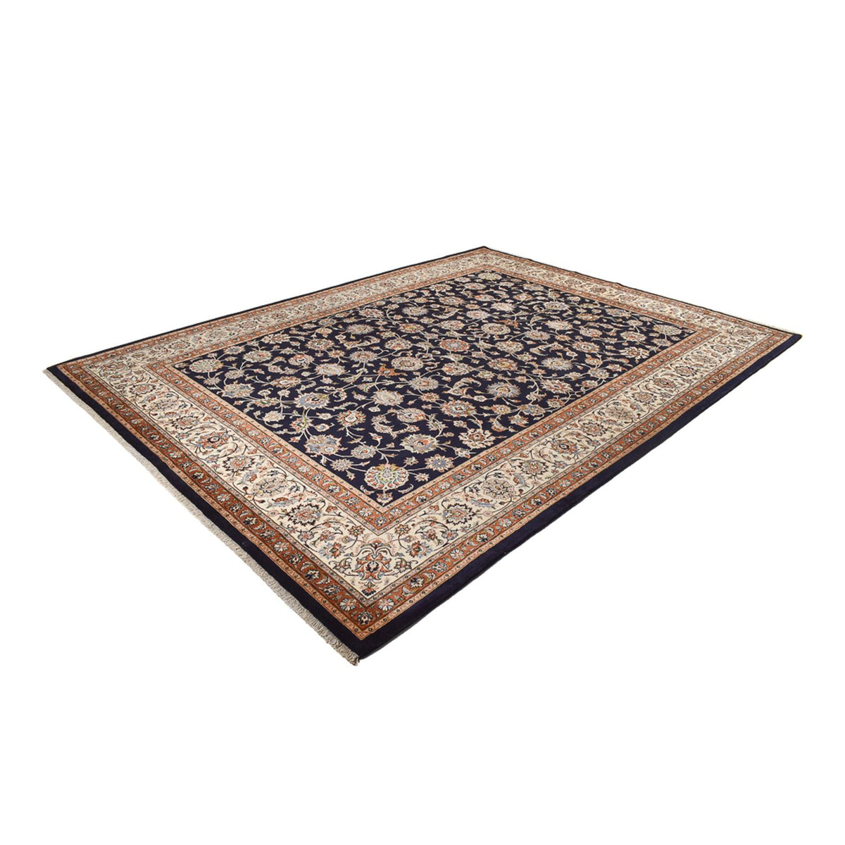 Tapis persan - Classique - Royal - 403 x 298 cm - bleu foncé
