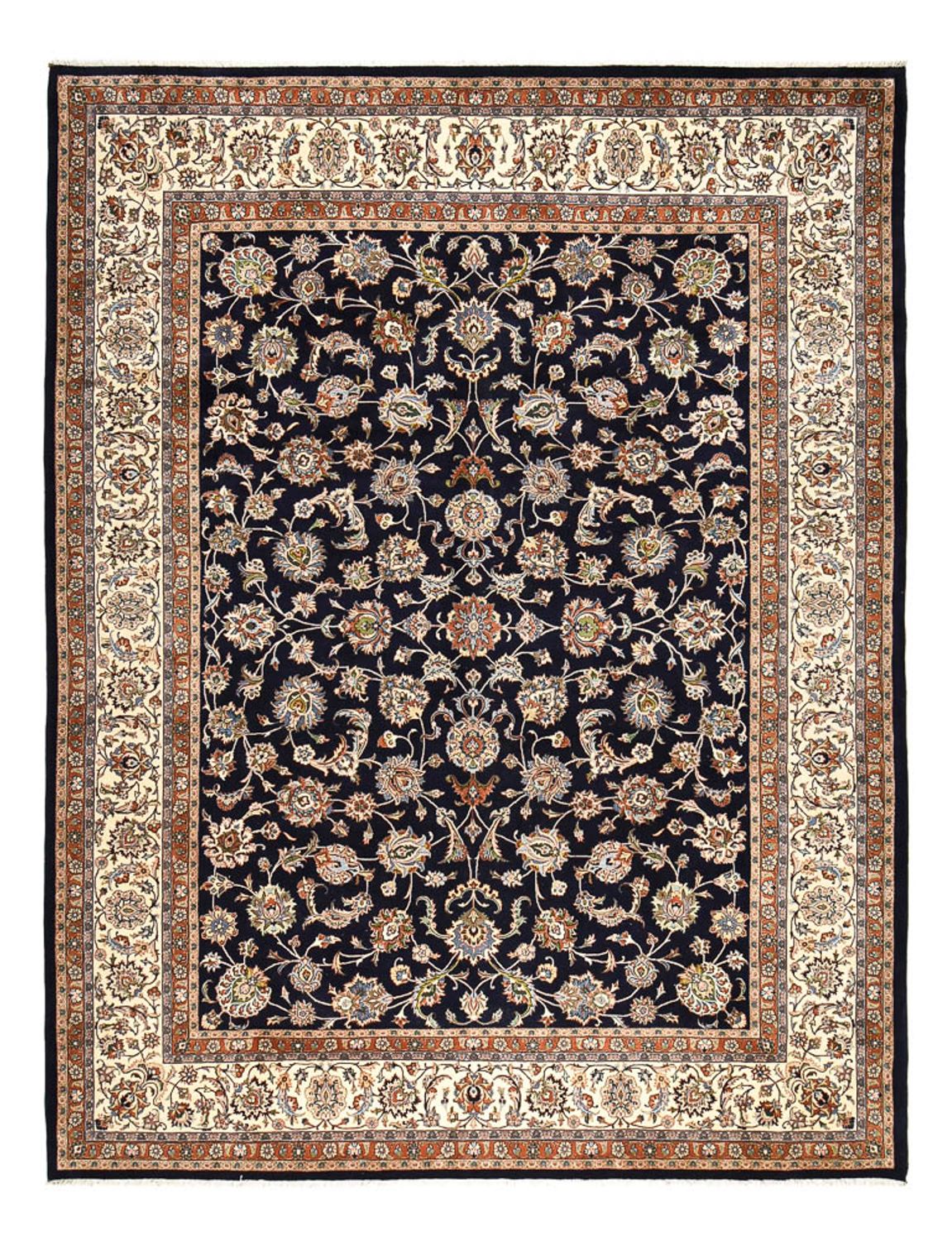 Tapis persan - Classique - Royal - 384 x 304 cm - bleu foncé