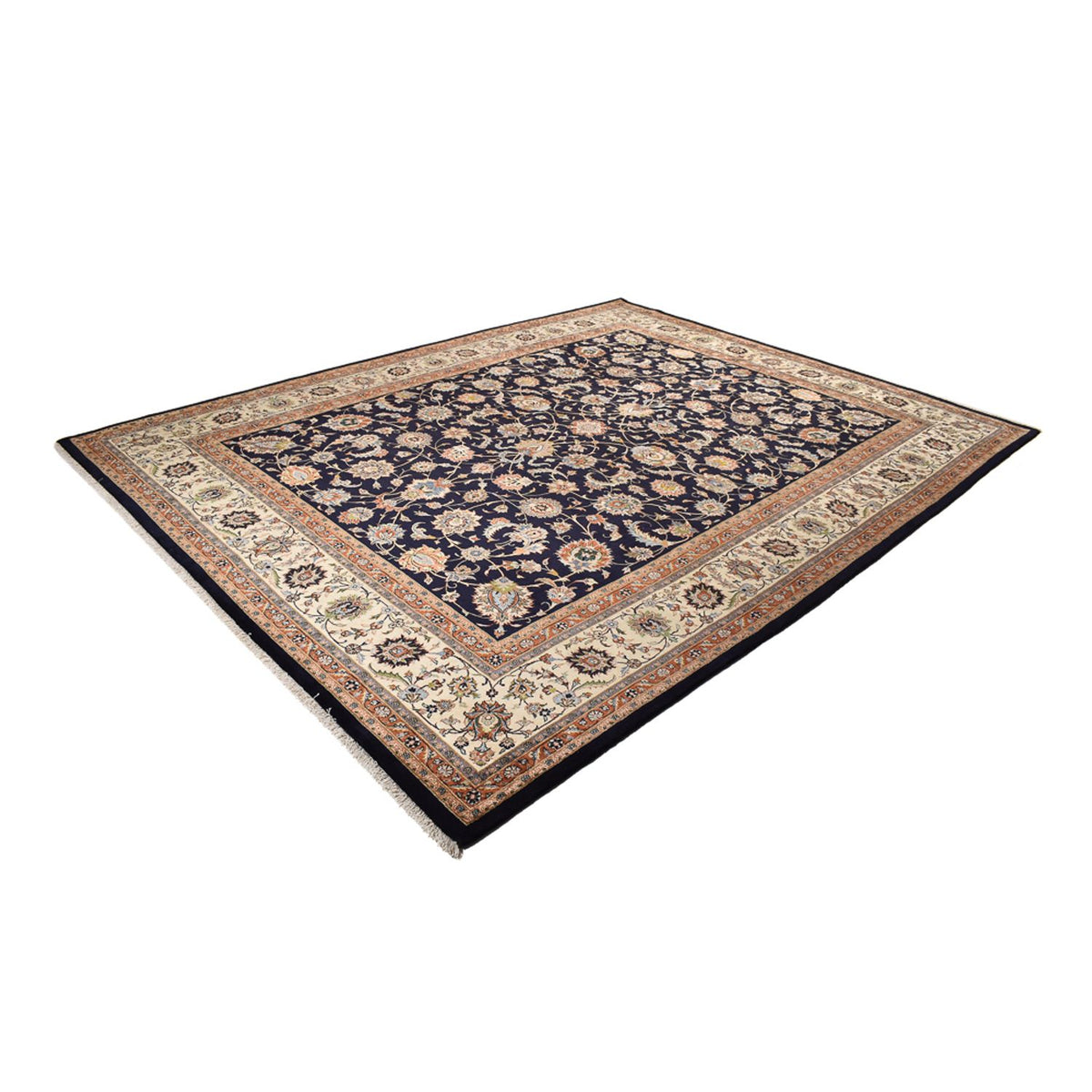 Tapis persan - Classique - Royal - 392 x 300 cm - bleu foncé