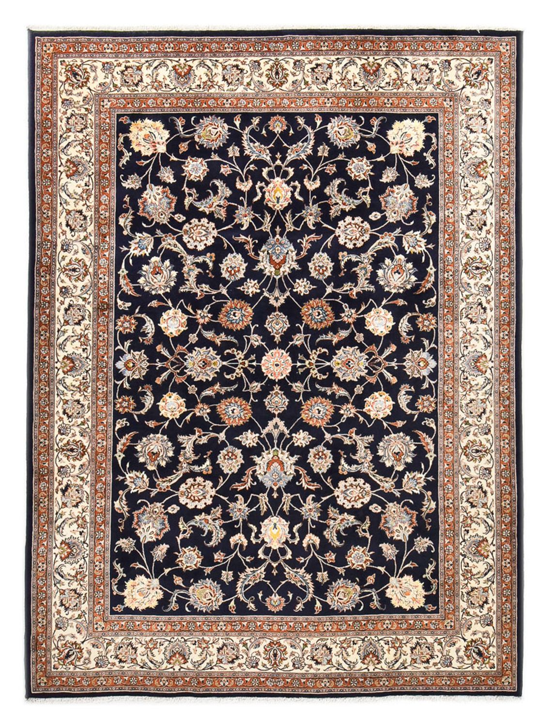 Tapis persan - Classique - Royal - 334 x 250 cm - bleu foncé