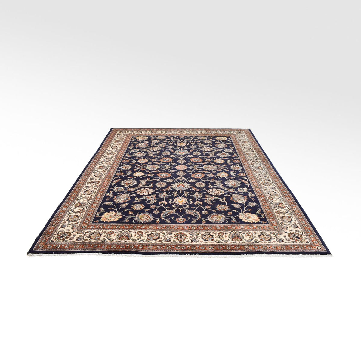 Tapis persan - Classique - Royal - 334 x 250 cm - bleu foncé