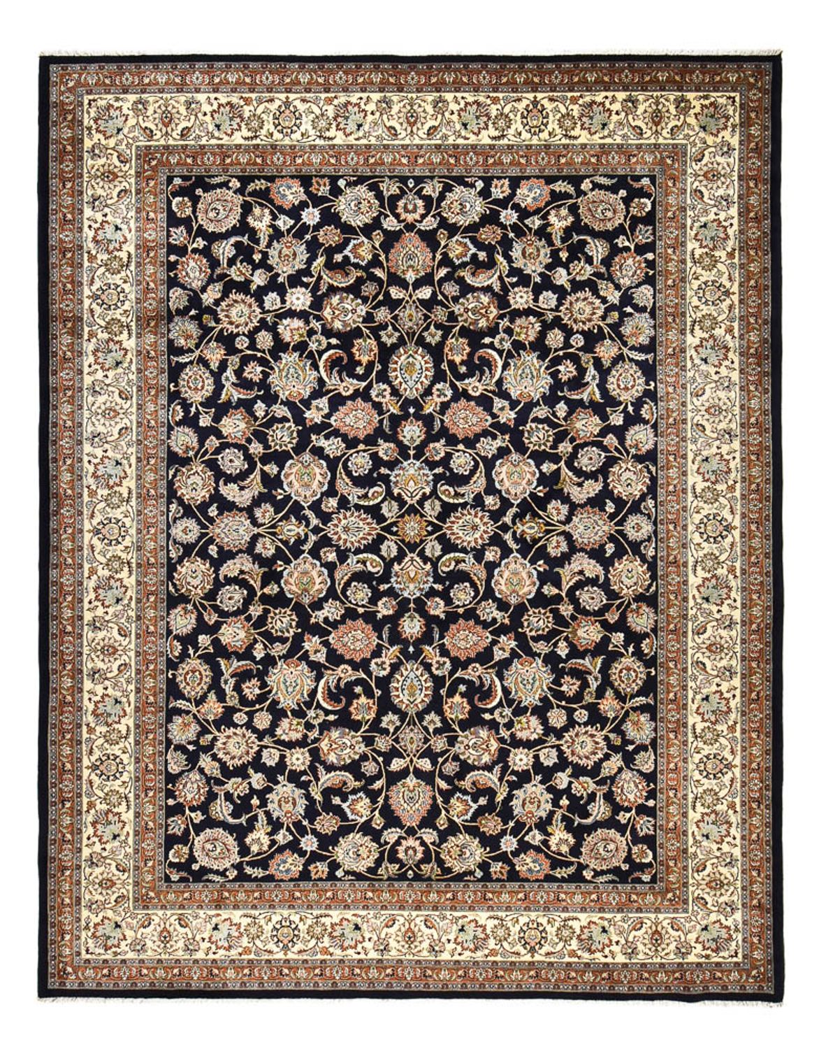 Tapis persan - Classique - Royal - 392 x 302 cm - bleu foncé