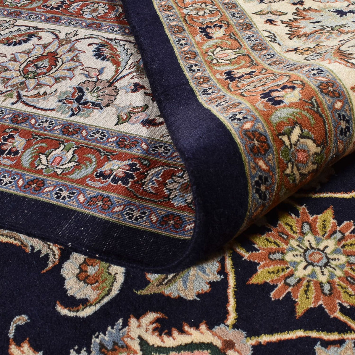 Tapis persan - Classique - Royal - 392 x 302 cm - bleu foncé