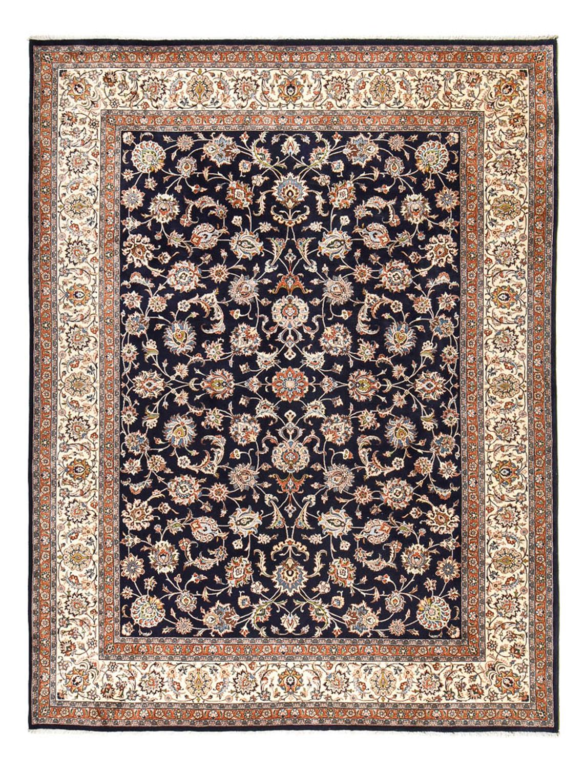 Tapis persan - Classique - Royal - 394 x 300 cm - bleu foncé