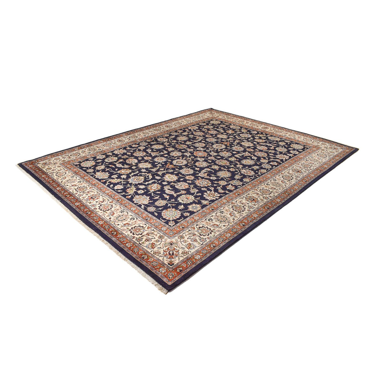 Tapis persan - Classique - Royal - 398 x 298 cm - bleu foncé