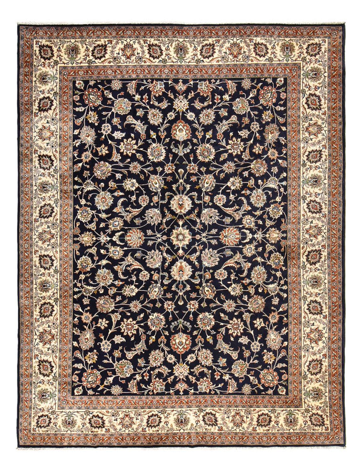 Tapis persan - Classique - Royal - 390 x 294 cm - bleu foncé